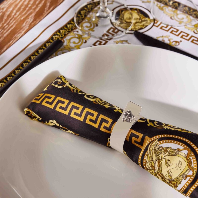 Medusa Napkin Ring Silver Plated Set Of 4 versace medusa napkin ring silver plated set of 4