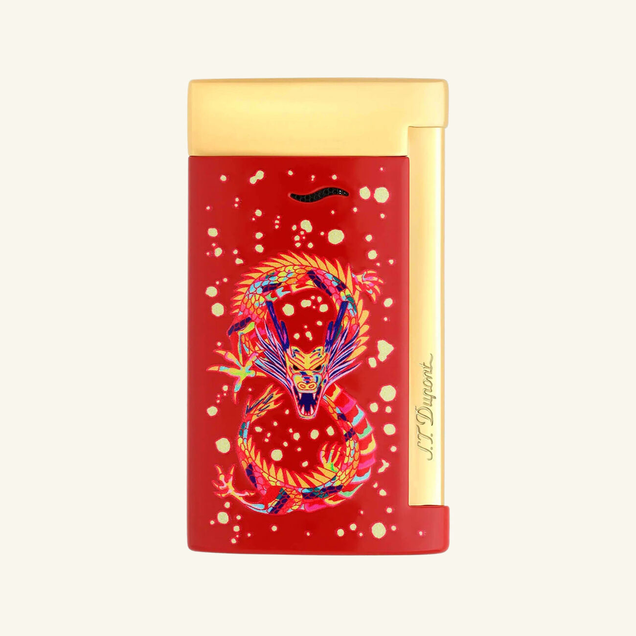 Slim 7 Year Of The Dragon Lighter Red st dupont slim 7 year of the dragon lighter red
