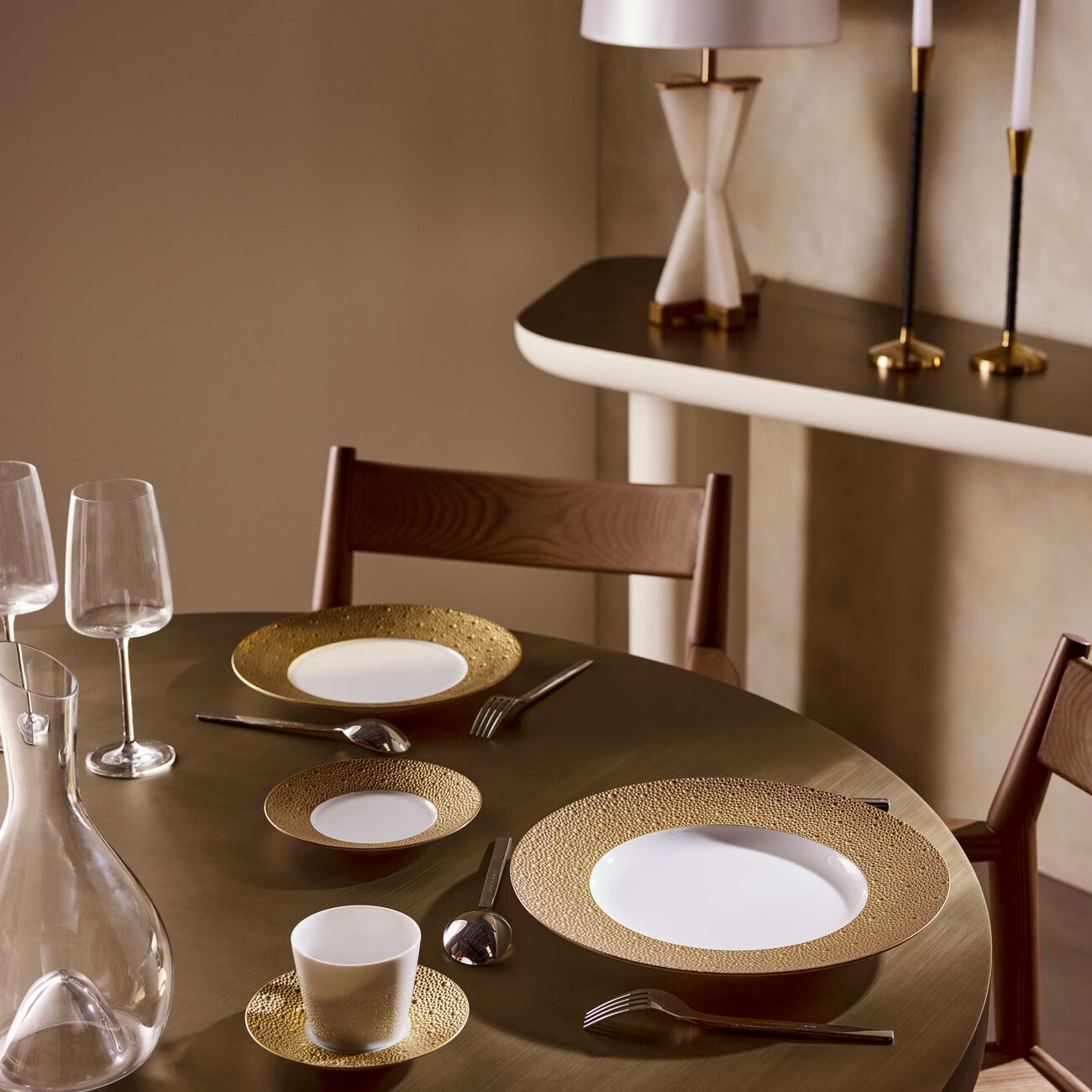 bernardaud ecume tea cup   saucer gold