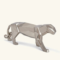 lladro panther sculpture small silver