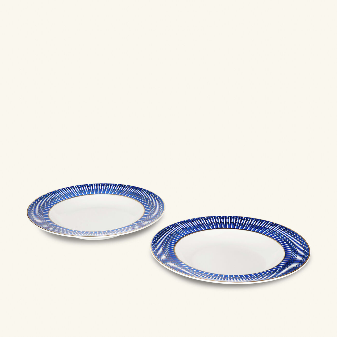 baccarat arcadia soup plate blue 23cm set of 2