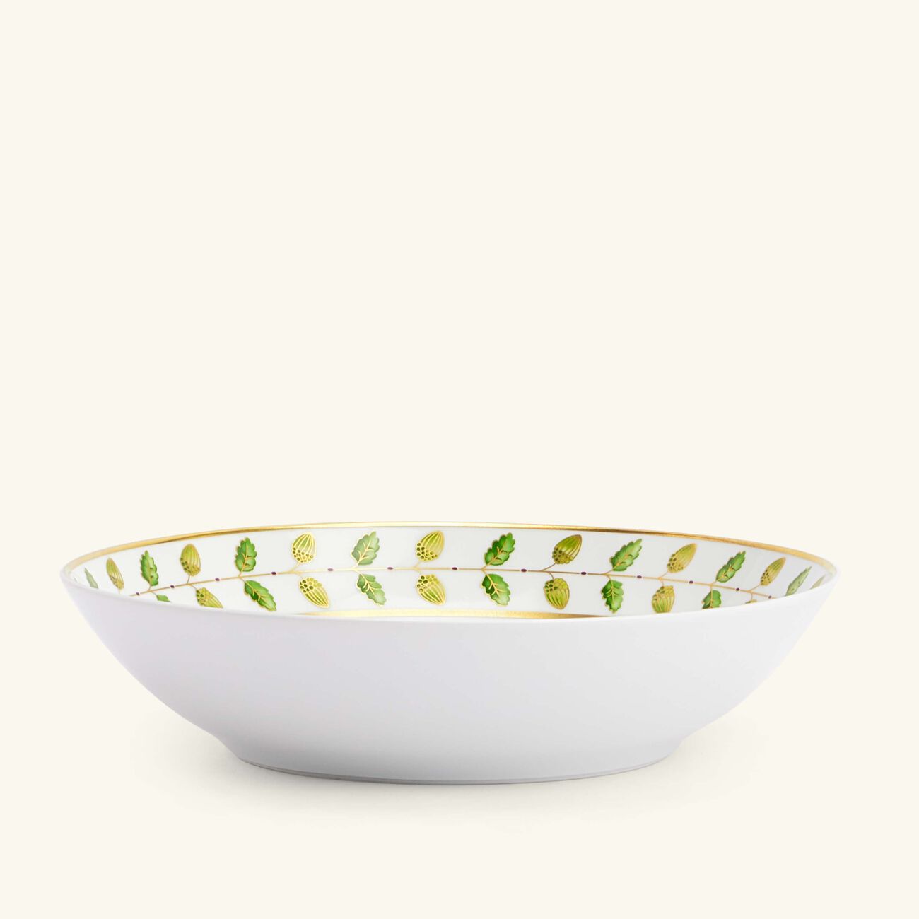 bernardaud constance soup plate round green 19cm