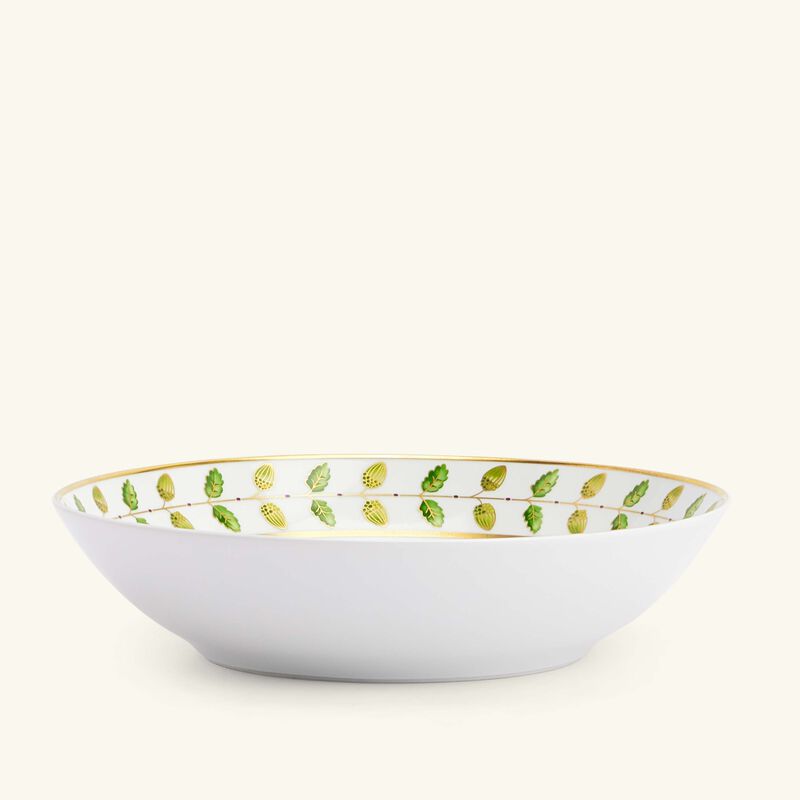 bernardaud constance soup plate round green 19cm
