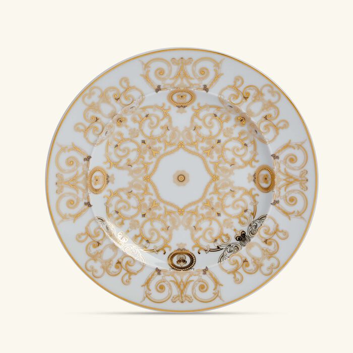 versace medusa gala dinner plate round white 18cm