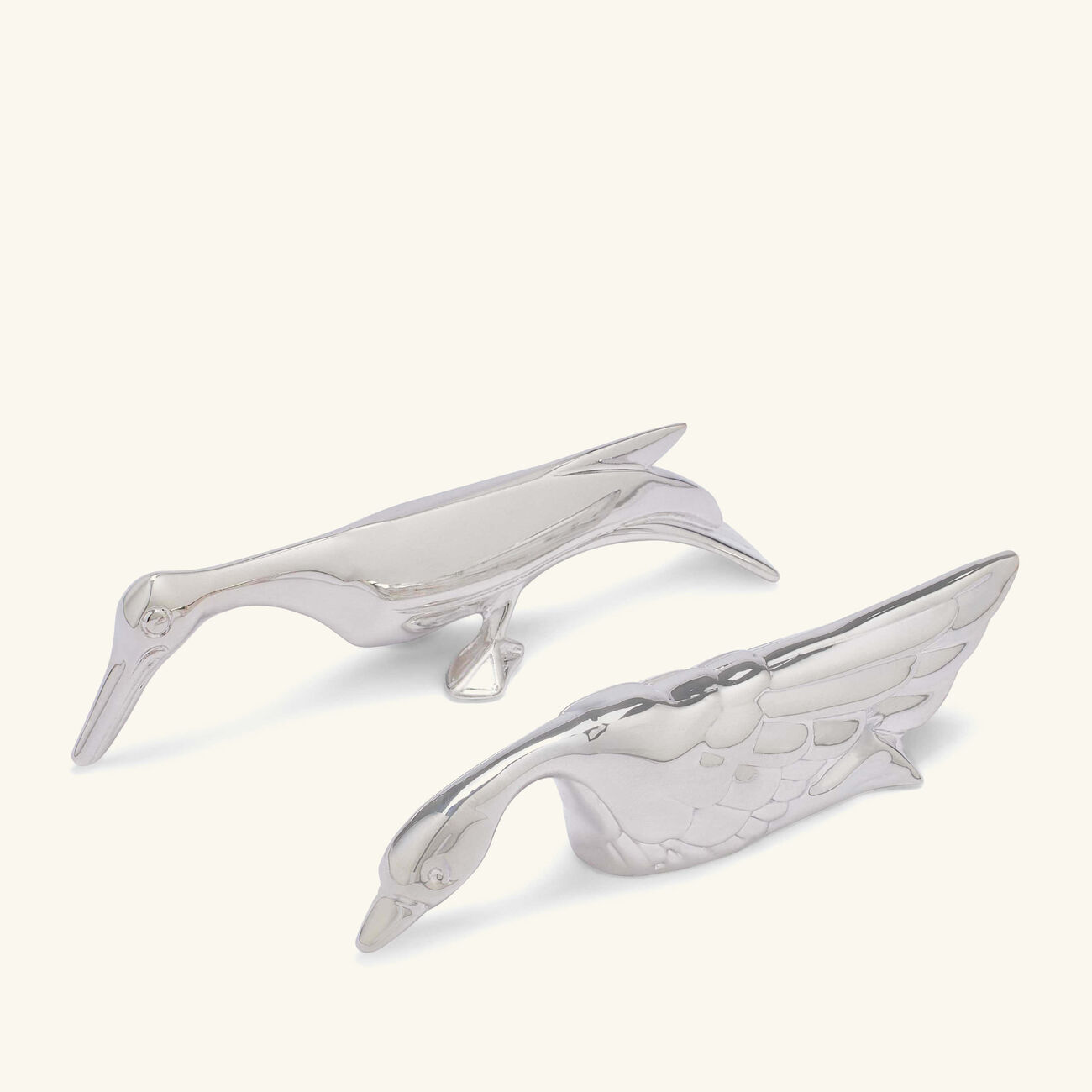 christofle gallia knife rest pelican swan silver plated set of 2
