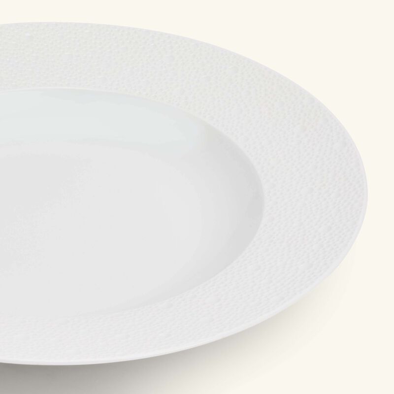 bernardaud ecume soup plate round white 29cm