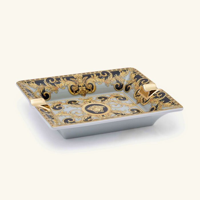 versace prestige gala ashtray rectangular small grey