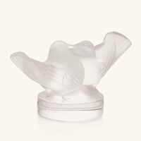 لاليك منحوتة على شكل زوج من طيور الحب صغيرة شفافة