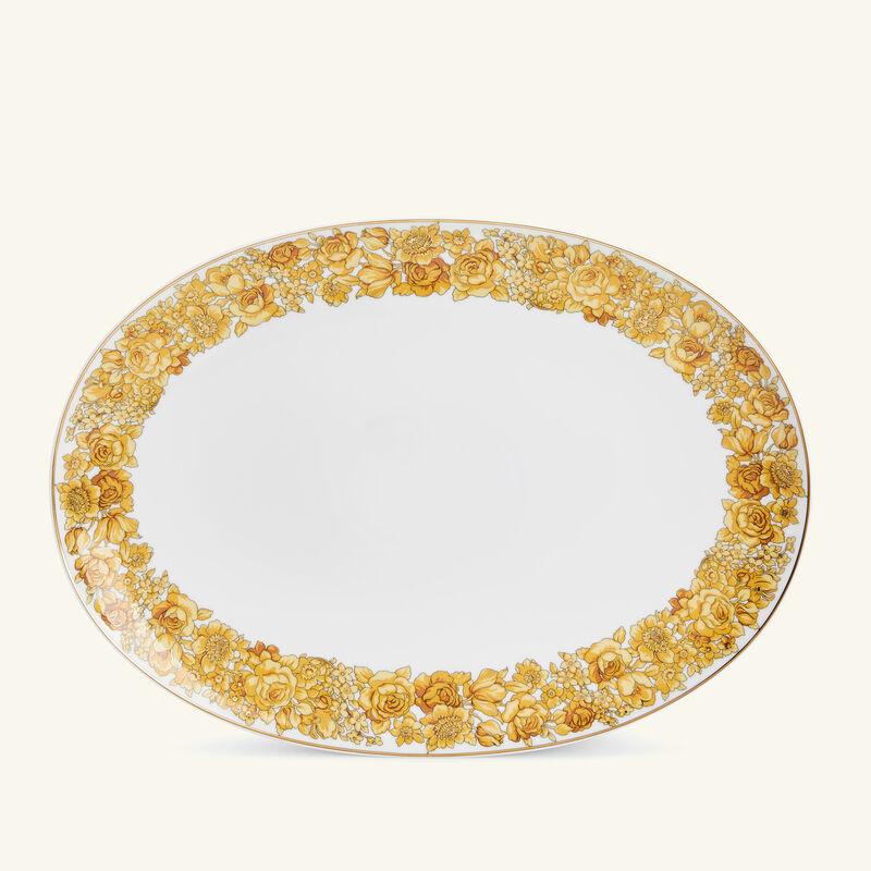 versace medusa rhapsody serving platter oval white 38cm