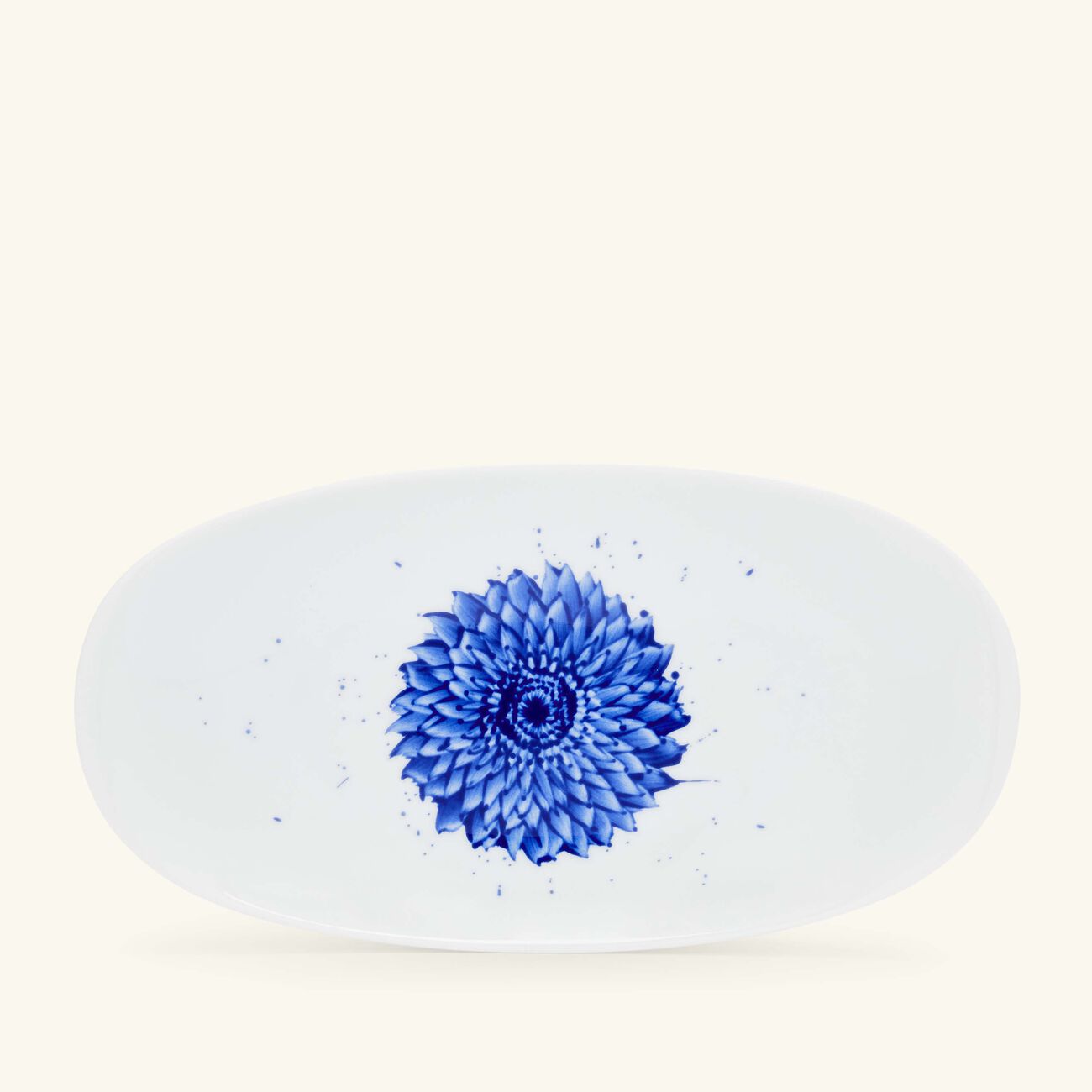 bernardaud in bloom serving platter oval blue 23cm