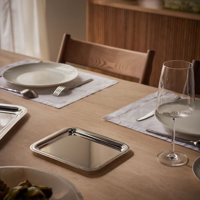 Malmaison Serving Tray Rectangular Small Silver Plated 20cm christofle malmaison serving tray rectangular small silver plated 20cm