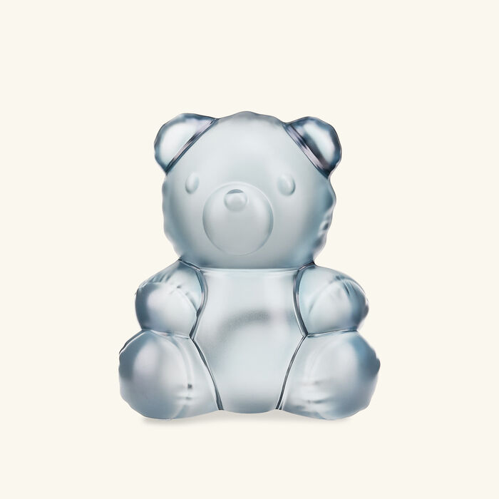 lalique teddy air sculpture large blue