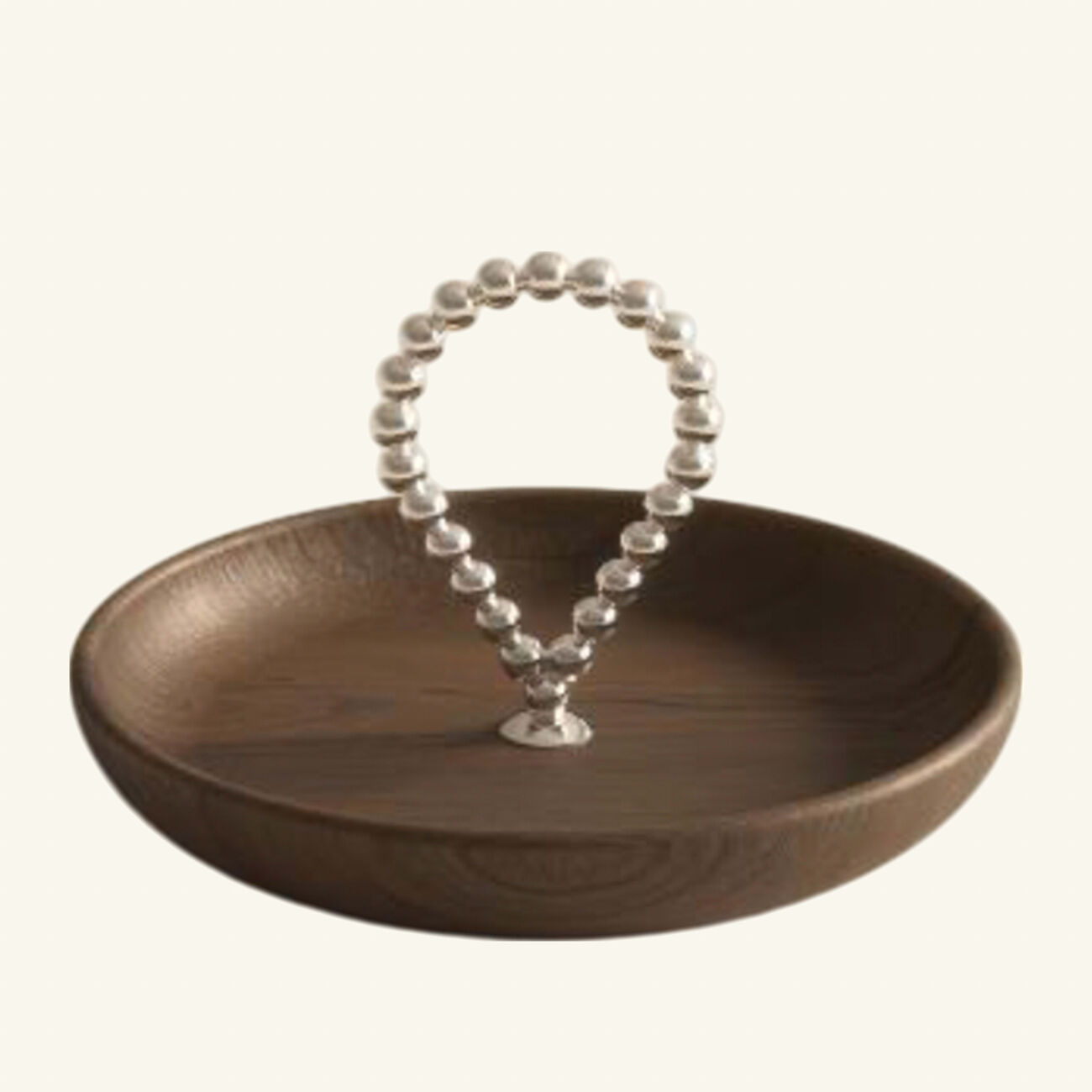 christofle perles coupelle decorative bowl walnut 17cm