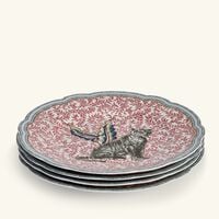 Collection Braquenié Dessert Plate Round Red 21cm Set of 4 bernardaud collection braqueni dessert plate round red 21cm set of 4