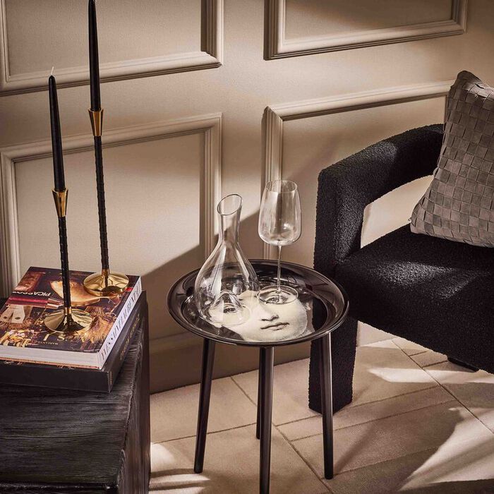 fornasetti tema e variazioni no 1 tray round large grey limited edition