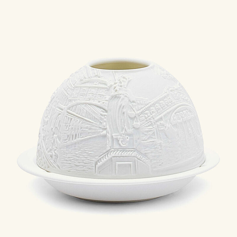LITHOPHANIE, PHOTOPHORE EN biscuit - Thème Noël - BERNARDAUD LIMOGES
