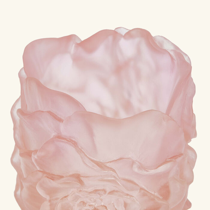 daum camellia vase small pink
