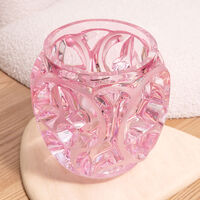 lalique tourbillons vase extra large pink