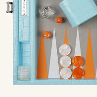 فيدو طاولة لعب باللون الأزرق الزبرجدي بتأثير جلد التمساح