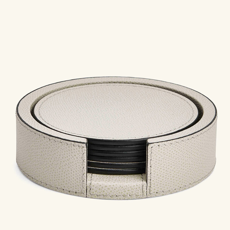 Tao Coasters Holder Round Grey with 6 Coasters giobagnara tao coasters holder round grey with 6 coasters