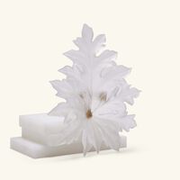 daum born o wall leaf figurine medium white