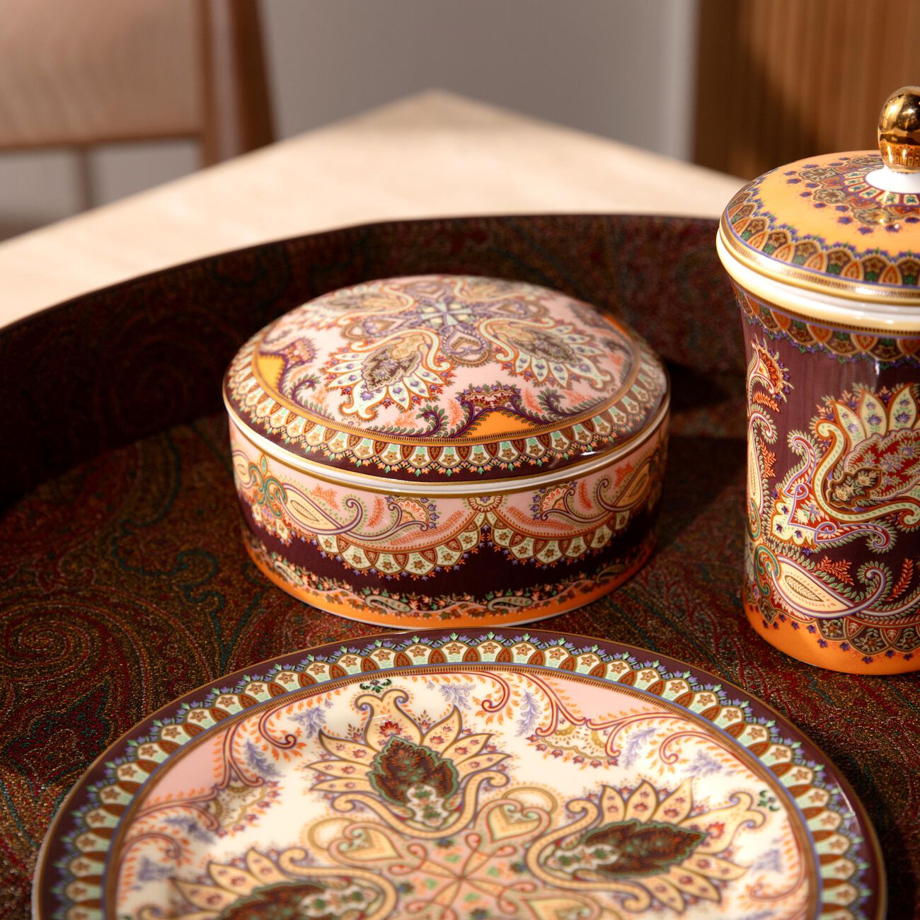 etro thistle jewelry box pink