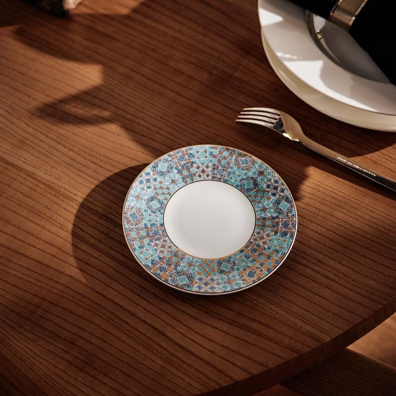 haviland portofino bread   butter plate round blue 16cm