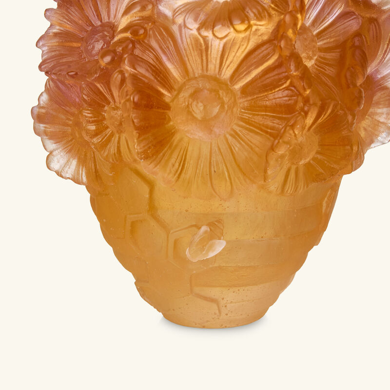 Or d’Abeille Vase Small Orange Limited Edition daum or d abeille vase small orange limited edition