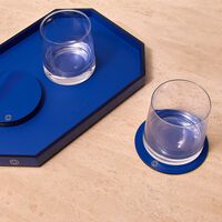 Octogone Coasters Blue Set of 4 baccarat octogone coasters blue set of 4