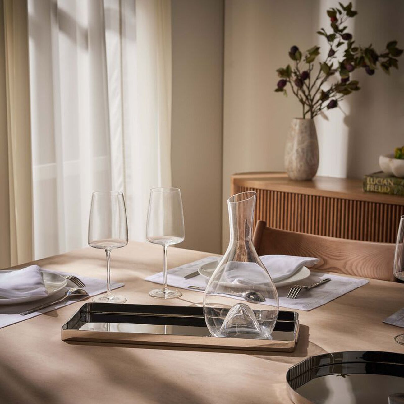 رالف لورين هوم صينية التقديم ثورب مستطيلة متوسطة من الستانلس ستيل