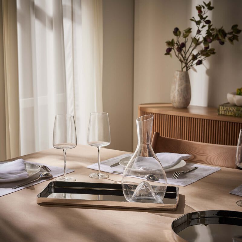 رالف لورين هوم صينية التقديم ثورب مستطيلة متوسطة من الستانلس ستيل