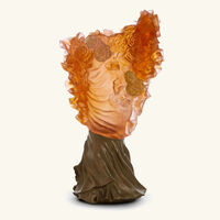 daum rose royale prestige vase extra large orange limited edition
