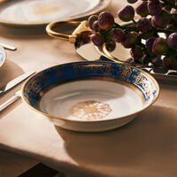 bernardaud aux rois open vegetable dish gold