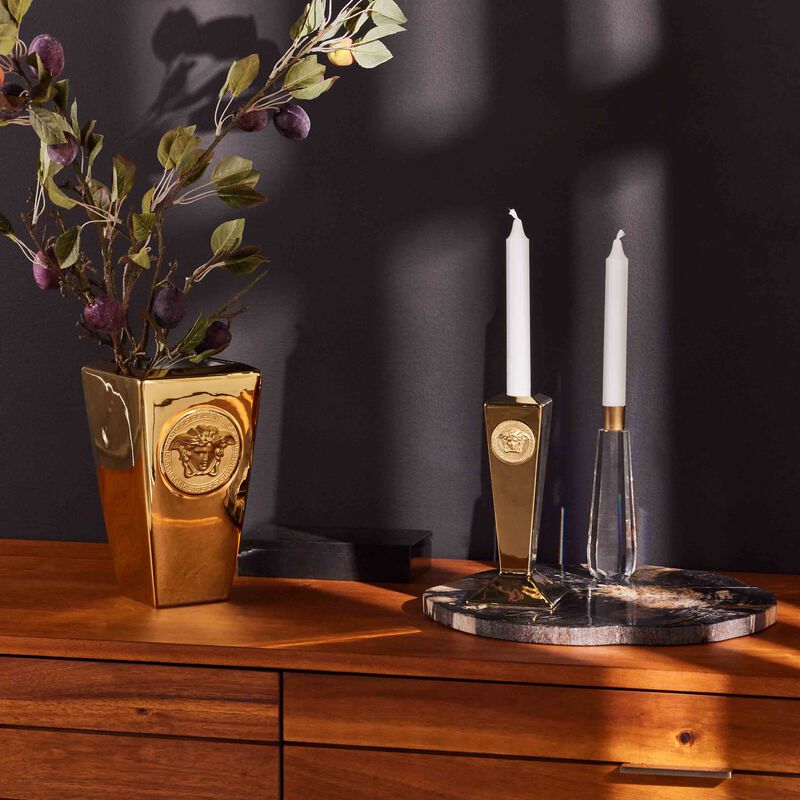 Medusa Candle Holder Gold versace medusa candle holder gold
