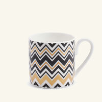 ميسوني هوم طقم زيك زاك جاريس المؤلف من 6 فناجين للقهوة مع صحونها باللون الذهبي