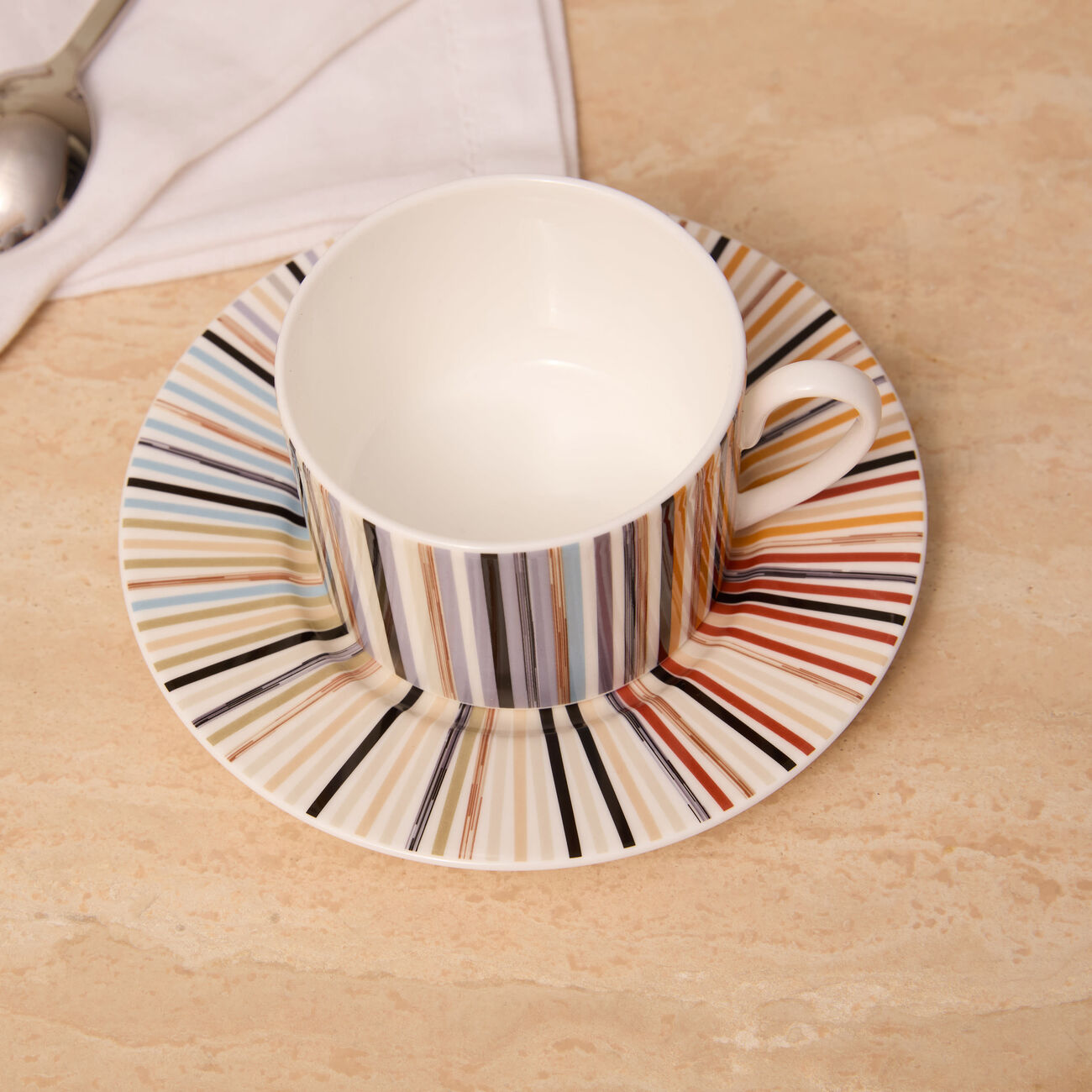 missoni home stripes tea cup   saucer set of 2