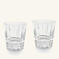 baccarat harlequin drinking glass clear set of 2