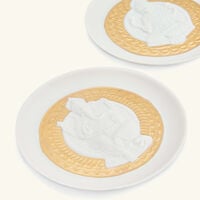 Goddess Lakshmi and Lord Ganesha Decorative Plates Set Gold lladro goddess lakshmi and lord ganesha decorative plates set gold