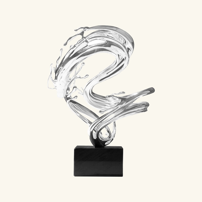 christofle xingyun the flowing dragon figurine small silver plated