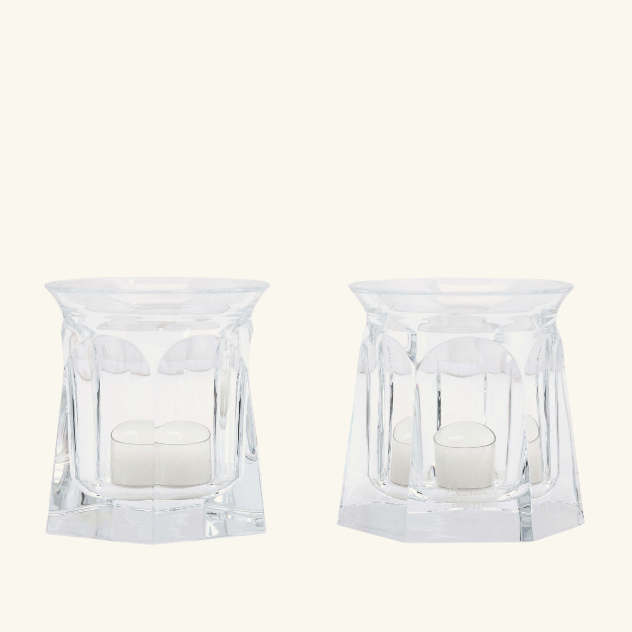 baccarat harcourt talleyrand candle holder clear set of 2