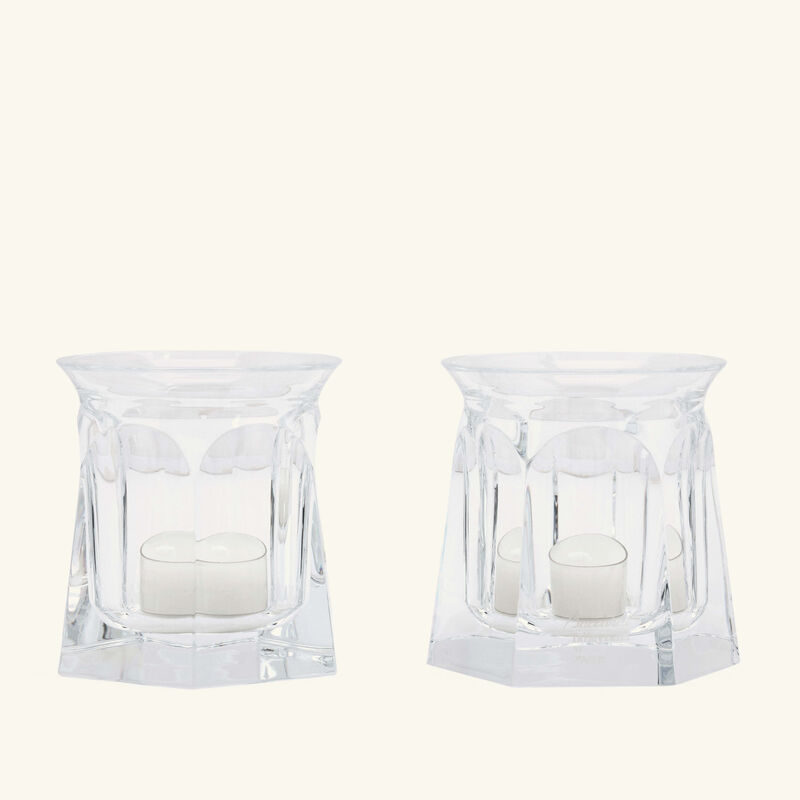baccarat harcourt talleyrand candle holder clear set of 2