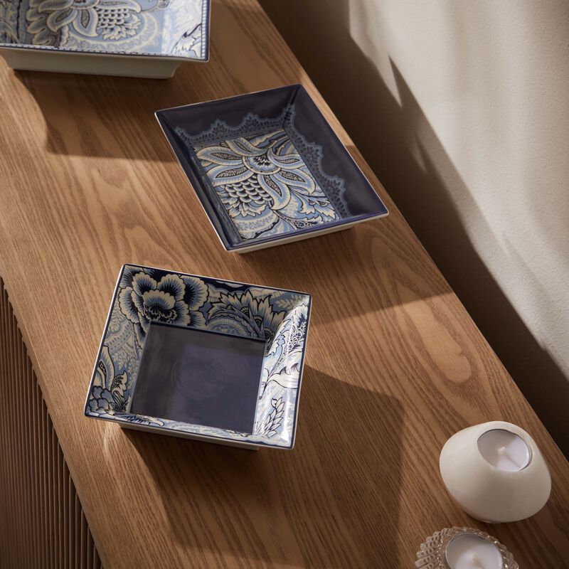 etro bloom trinket tray square small blue