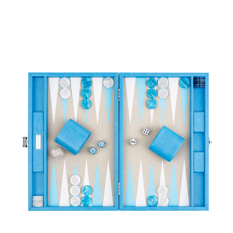 Shop Vido Azure Blue Lizard Medium Backgammon at Tanagra in Dubai, Abu Dhabi and UAE