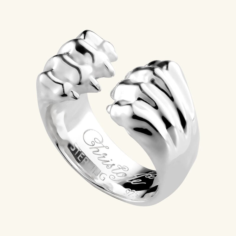 Patte de Lion Open Ring Sterling Silver Size 55 christofle patte de lion open ring sterling silver size 55