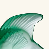 lalique fish figurine mini green
