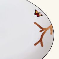 برناردو طبق الضيافة أو زوازو بيضاوي باللون الذهبي 38 سم