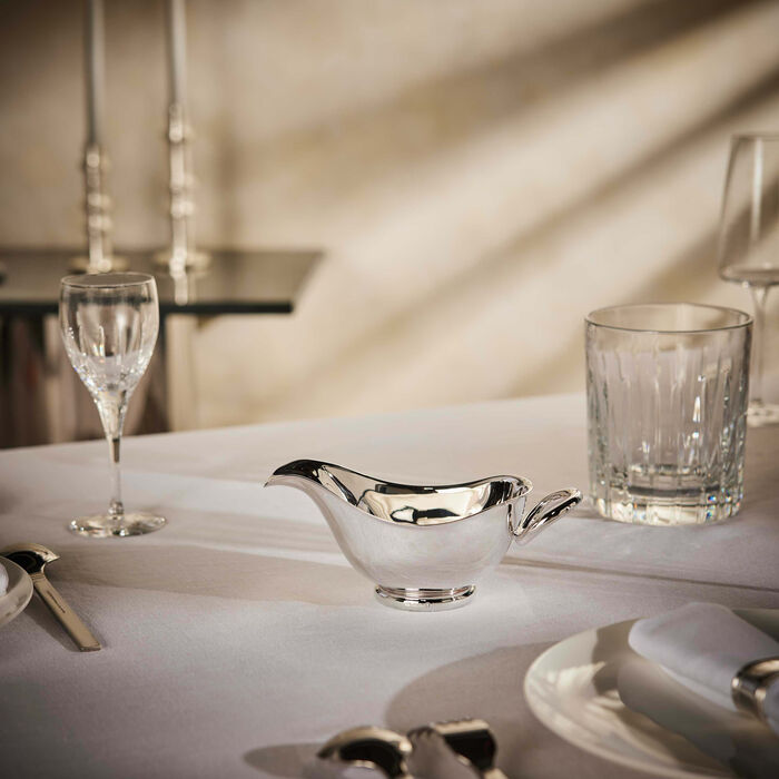 christofle vertigo gravy boat silver plated