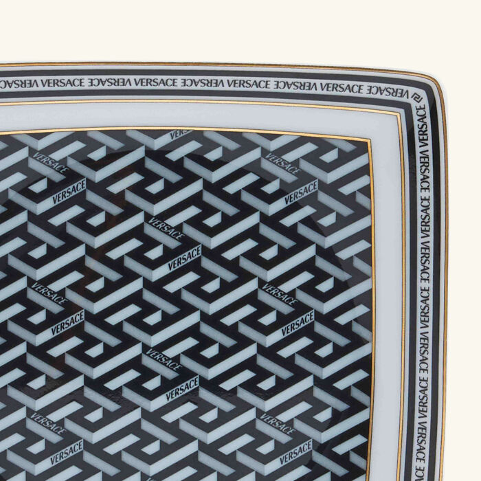 La Greca Trinket Tray Square Small Black versace la greca trinket tray square small black